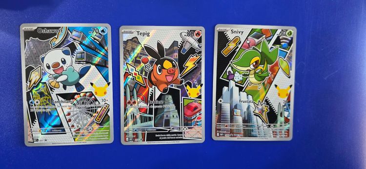 Pokémon Trading Cards Oshawott, Tepig, Snivy imagen 1