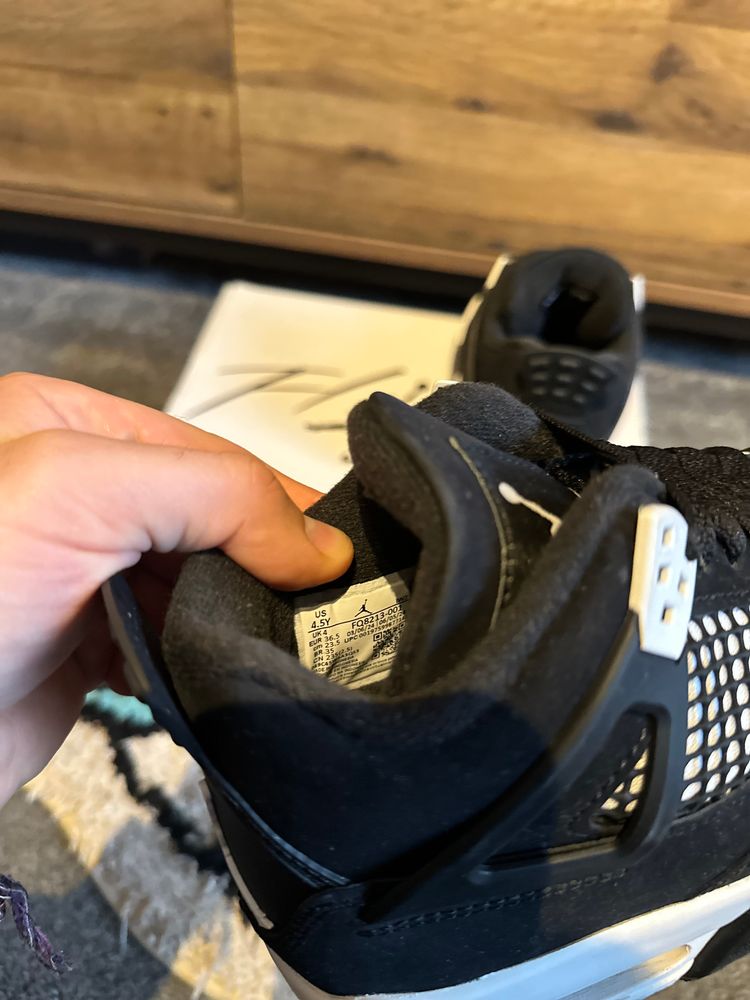 Nike Air Jordan 4 “White Thunders” U.K. 4GS image 8