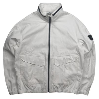 S/S 26 Stone Island Organic Panama Cotton + Nylon Bomber Jacket 1
