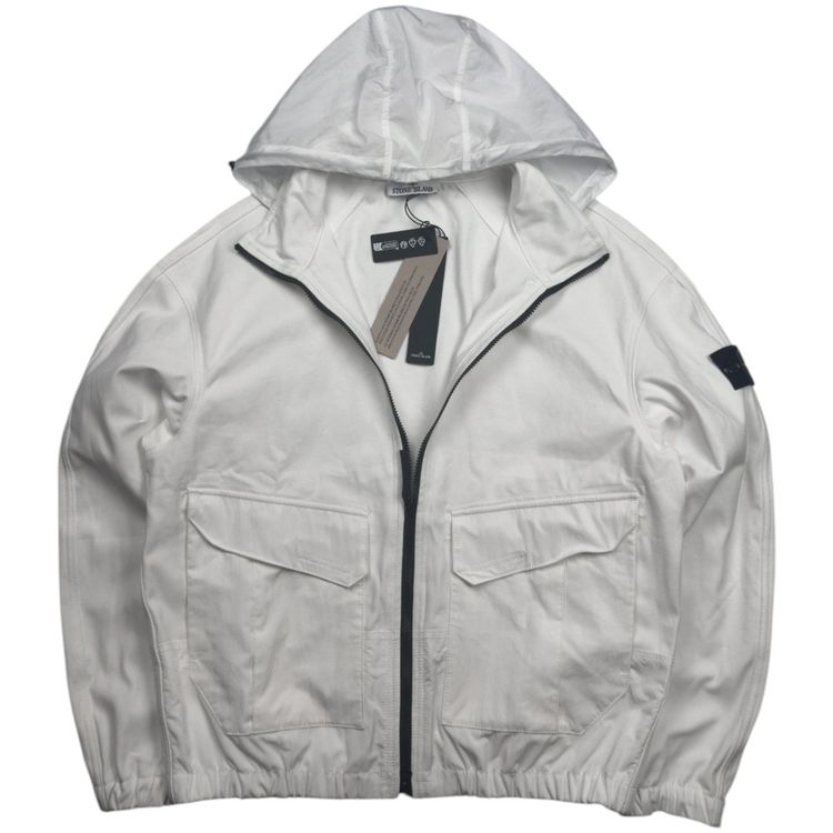 S/S 26 Stone Island Organic Panama Cotton + Nylon Bomber Jacket 9
