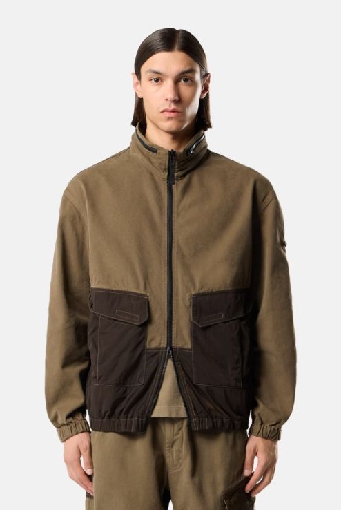 S/S 26 Stone Island Organic Panama Cotton + Nylon Bomber Jacket 2