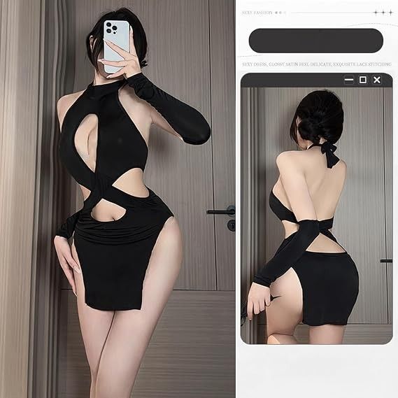 Immagine di Black Cut-Out Mini Dress 3