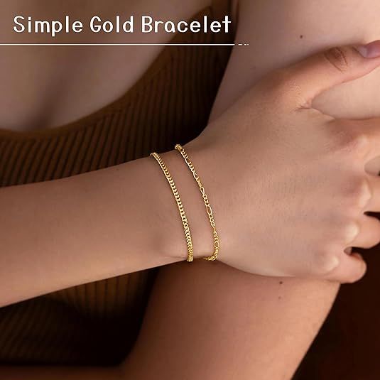 Gold Bracelets Set 4