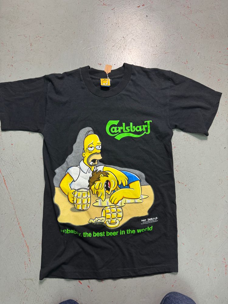 black graphic t-shirt with Carlsberg logo image 1