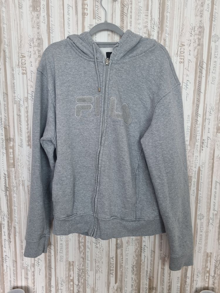 Fila Grey Zip-Up Hoodie