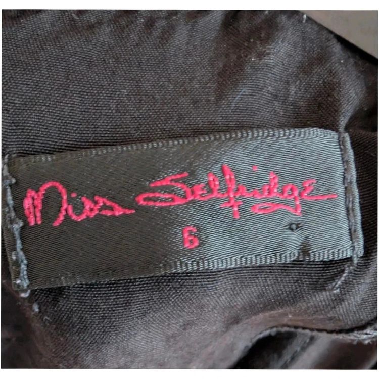 Miss Selfridge Black Cut Out Open Back Mini Dress UK 6 imagen 10