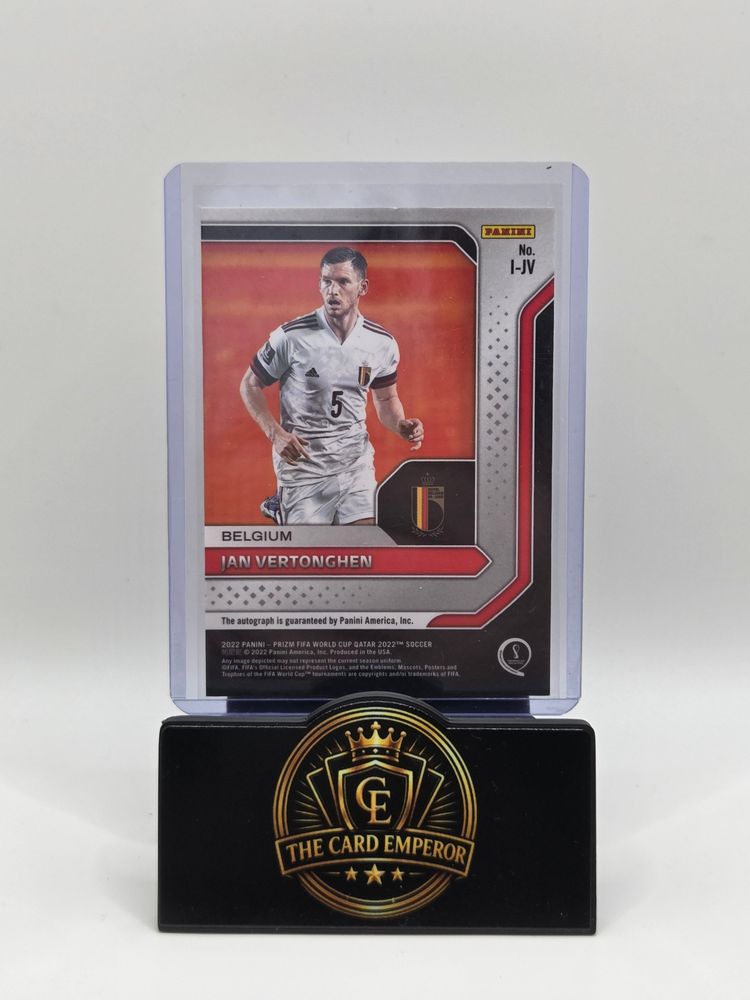 Jan Vertonghen (Belgium) Autographed Card Prizm FIFA World Cup Qatar 2022 image 2