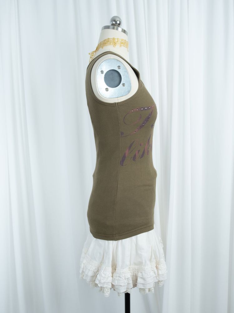 I SING LIKE I FEEL KHAKI TANK TOP image 6