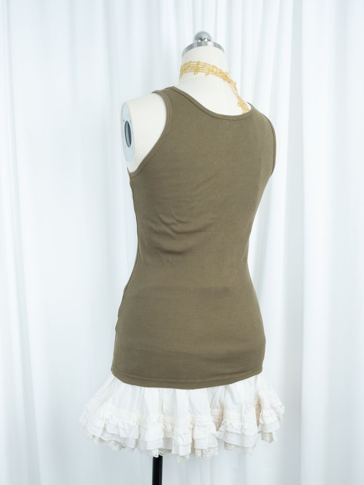 I SING LIKE I FEEL KHAKI TANK TOP image 2