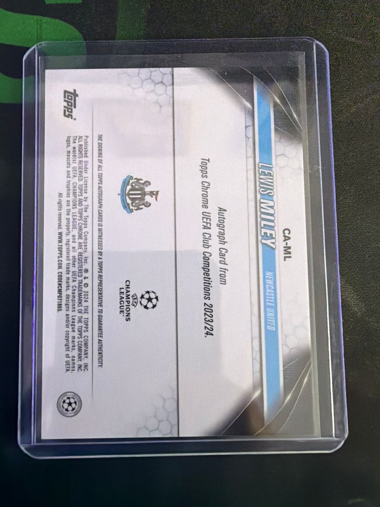 Topps Chrome Lewis Miley Auto /75 obraz 2