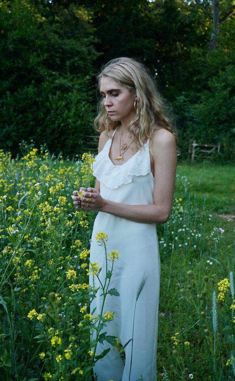 Unknown Ruffled White Maxi Dress product image