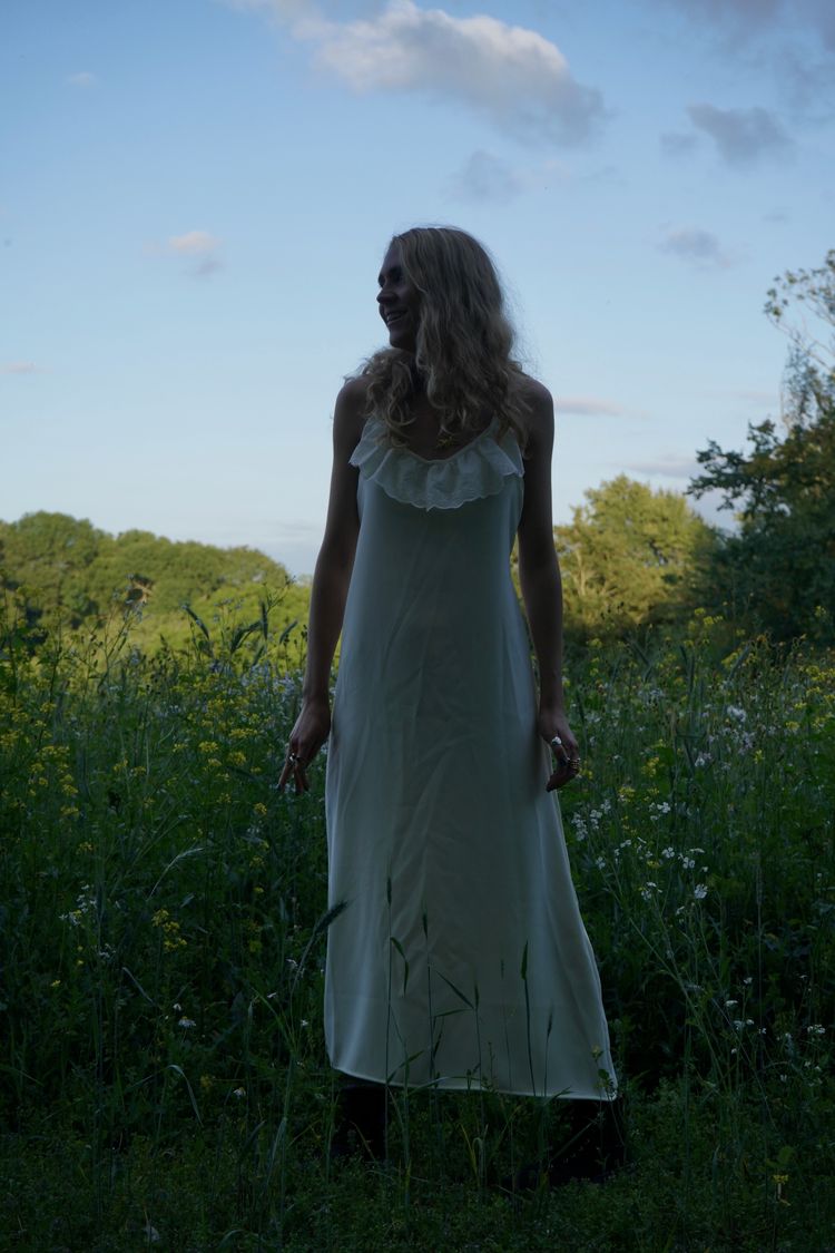 Ruffled White Maxi Dress 2