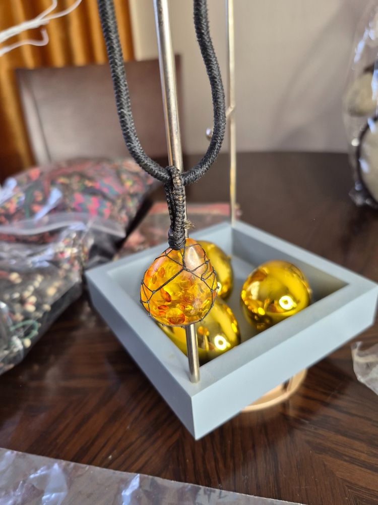 Amber Pendant Necklace