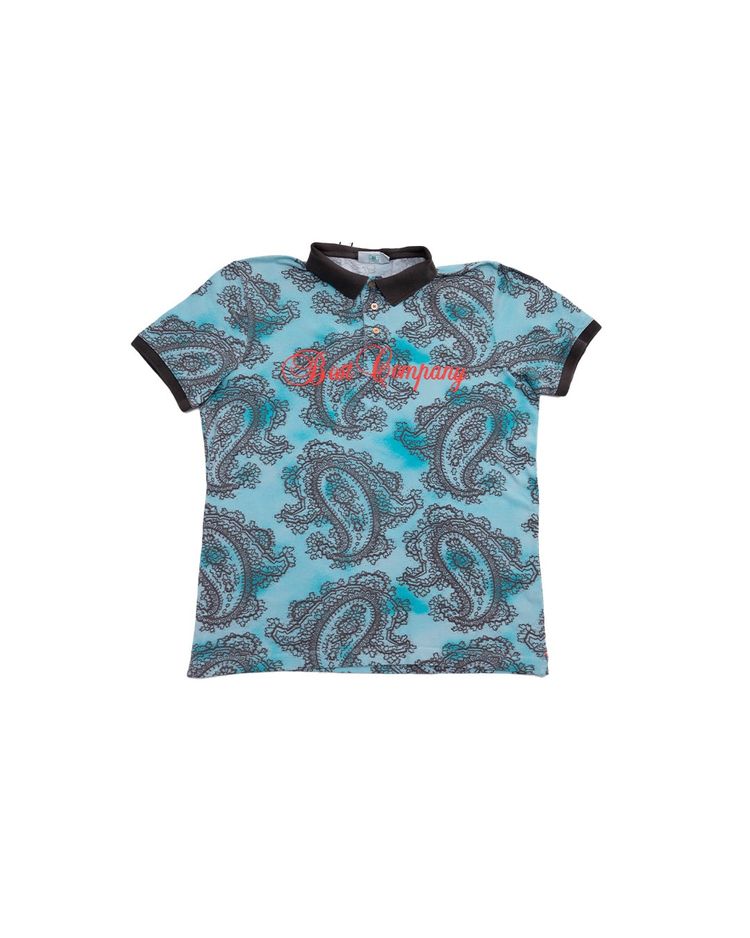 Red Campaign Paisley Print Polo Shirt