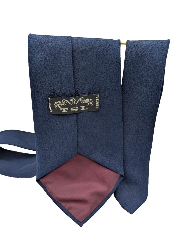 Cravatta uomo blu navy tinta unita TSL – elegante classica, larghezza 8 cm image 6