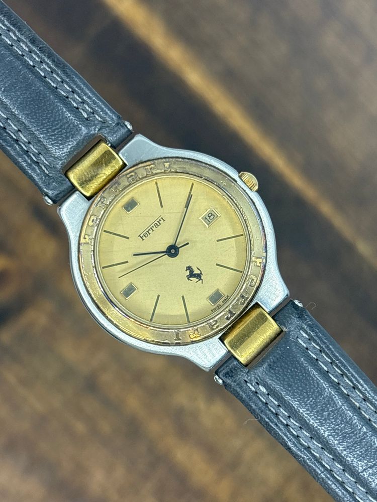 Vintage Ferrari by Cartier Quartz Watch Gold Dial