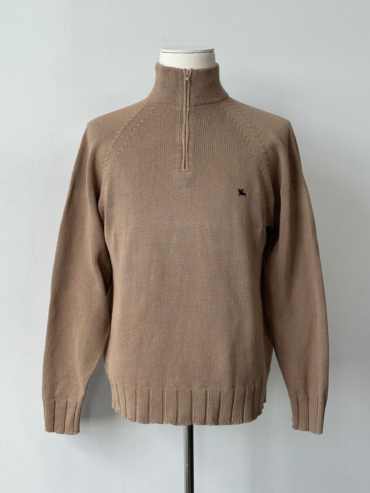 Immagine di Burberry London 2000s Pure Cotton Quarter Zip Jumper - M 1