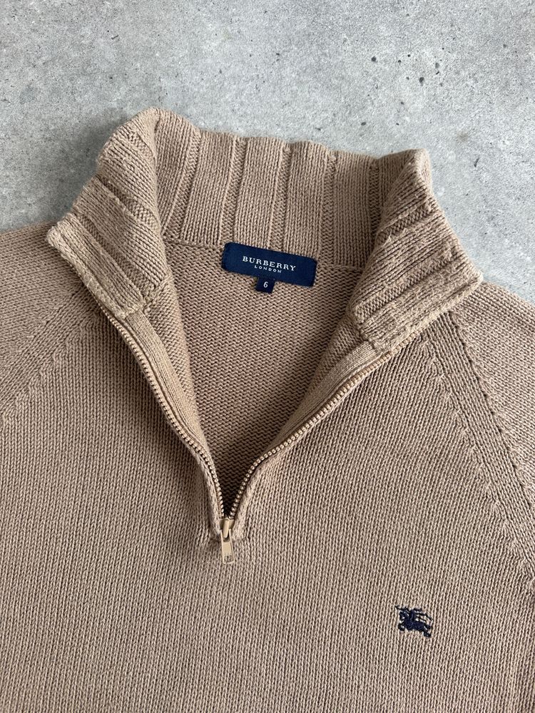 Immagine di Burberry London 2000s Pure Cotton Quarter Zip Jumper - M 4