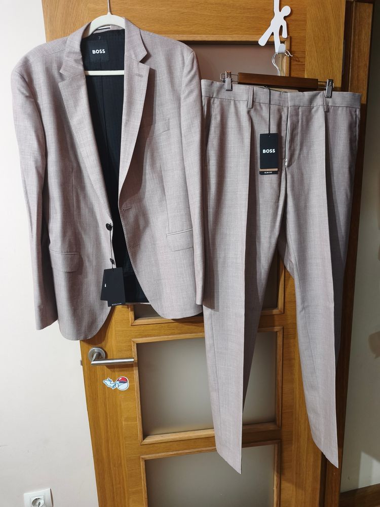 Immagine di Boss traje de lino, lana y seda talla 54 1