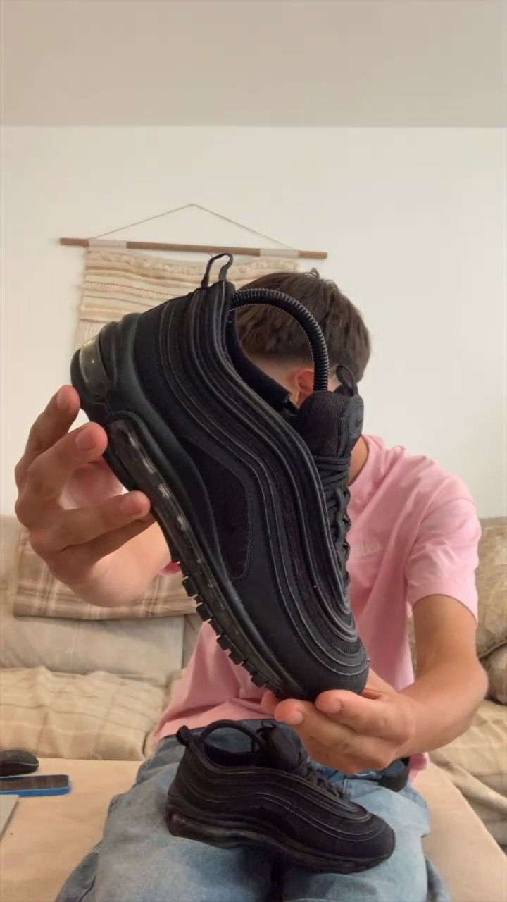 Other air max 97 triple black used size 5.5 product image