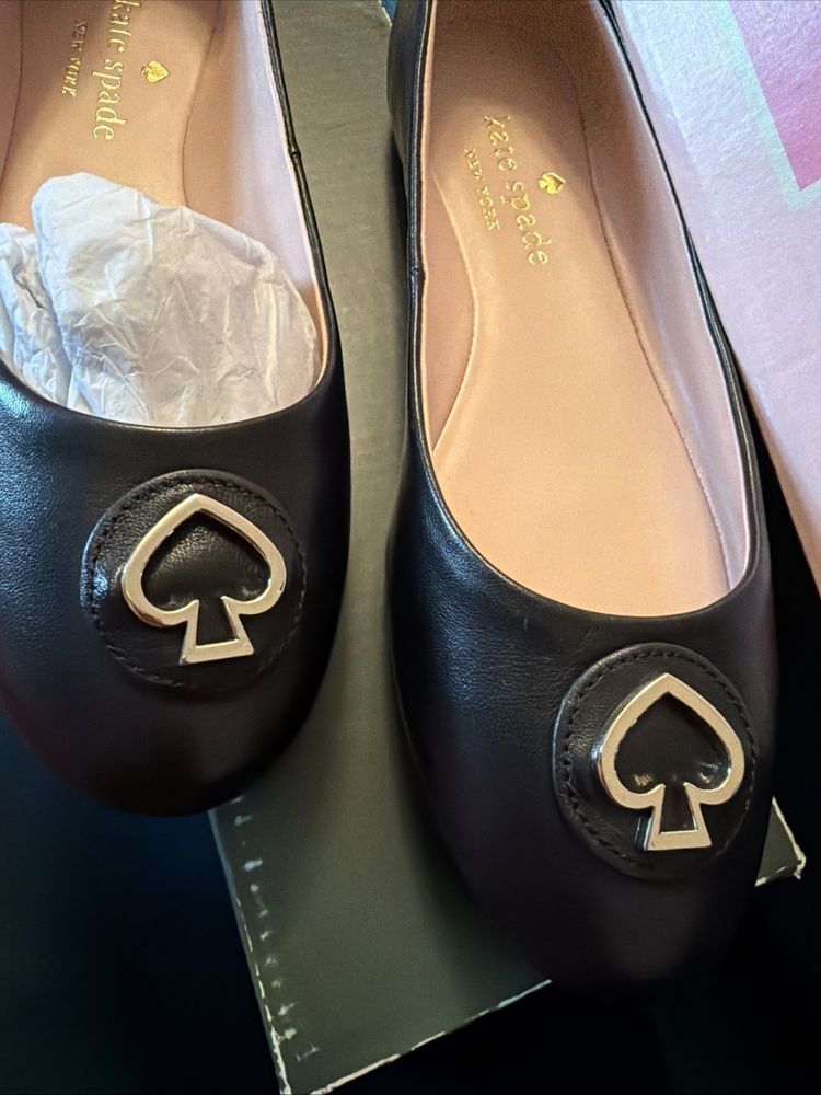 Kate Spade New York Pallenberg Leather Pumps Flats Black Uk 5.5 BNIB image 2