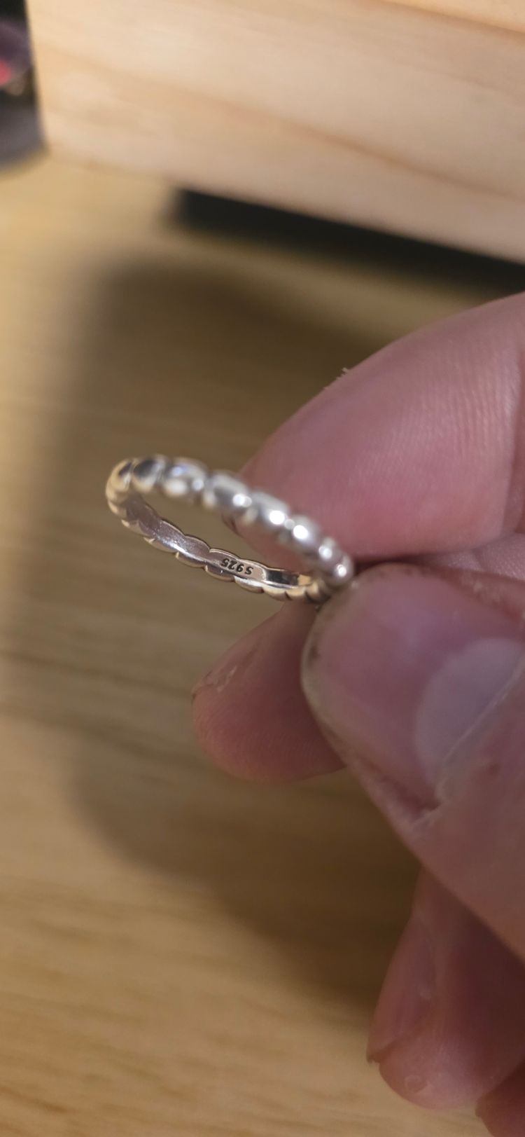 Silver Ring With Round Stone Pandora  image 5