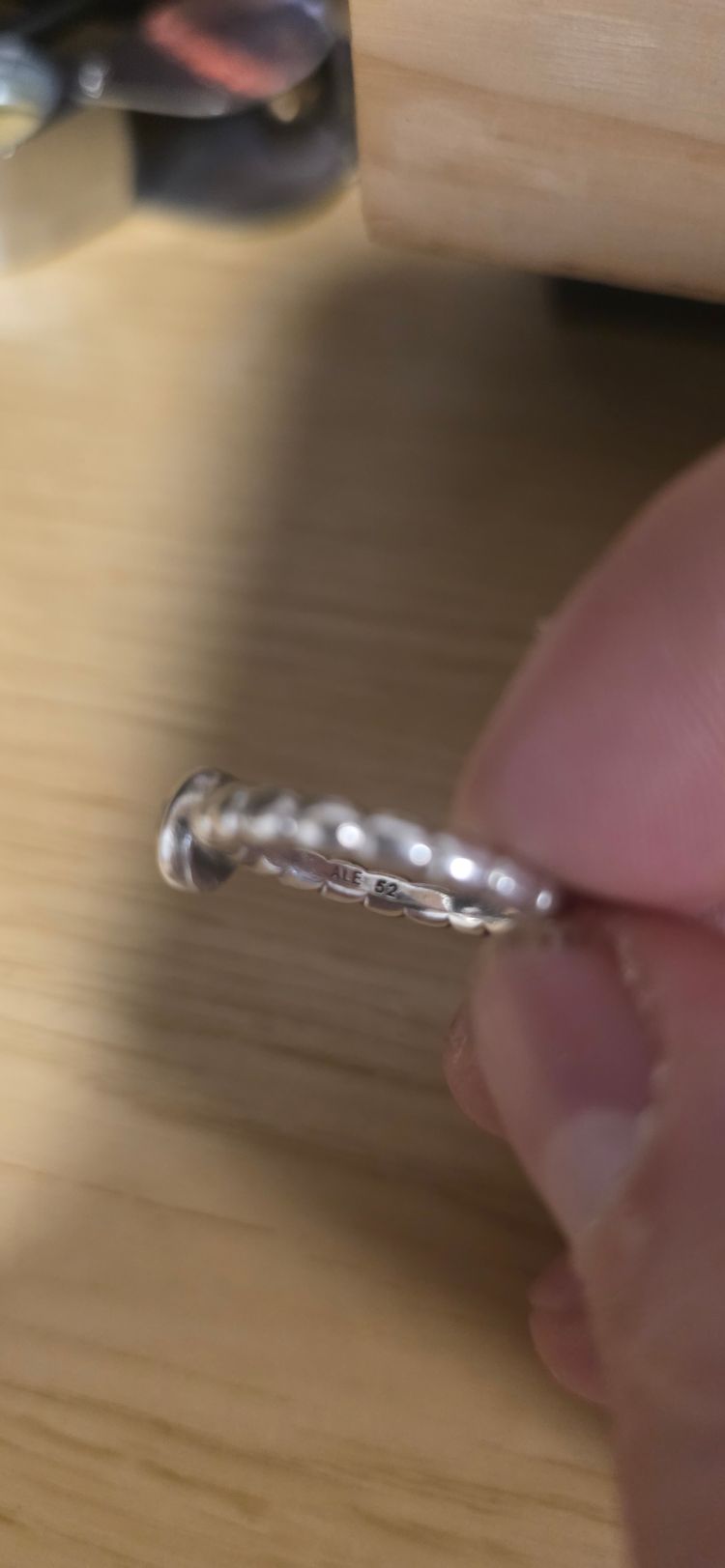 Silver Ring With Round Stone Pandora  image 6