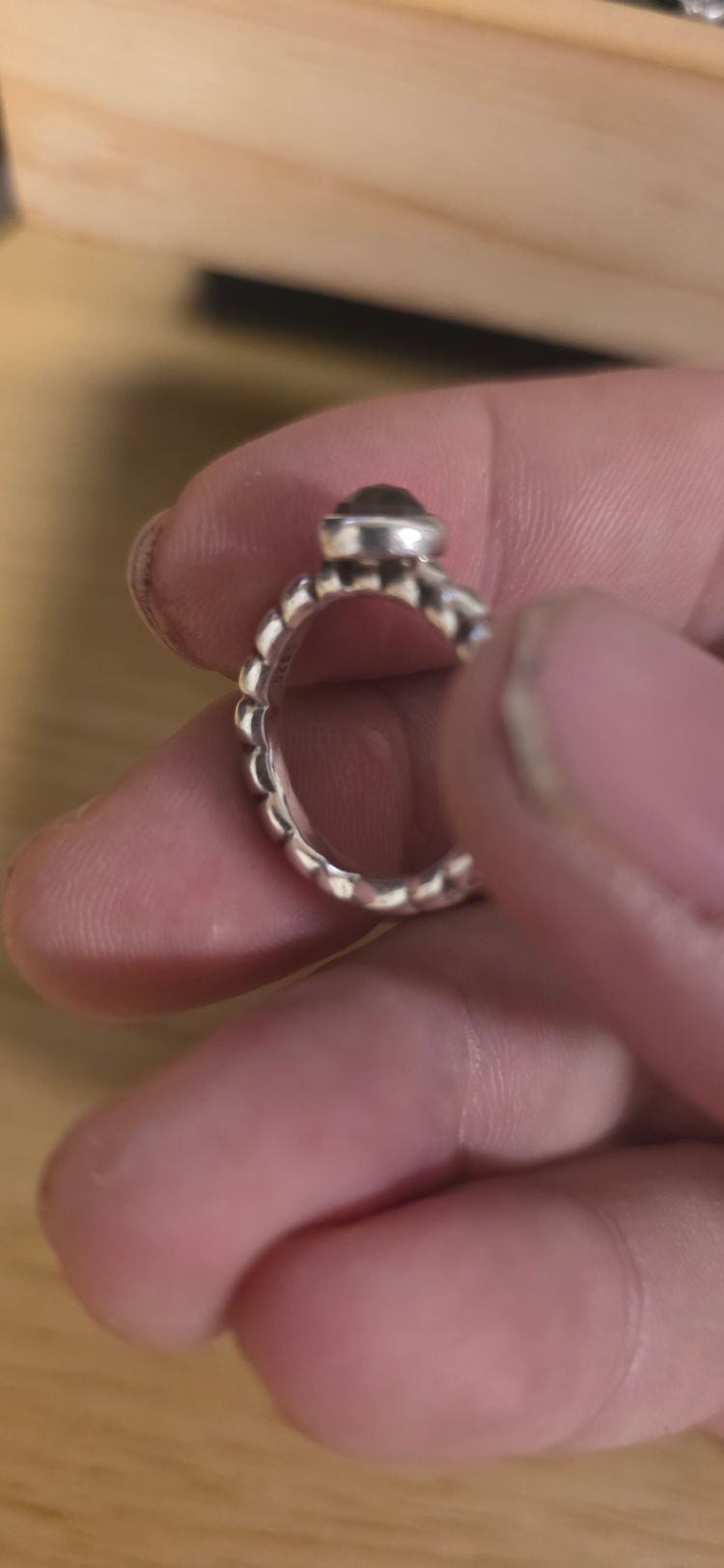Silver Ring With Round Stone Pandora  image 4