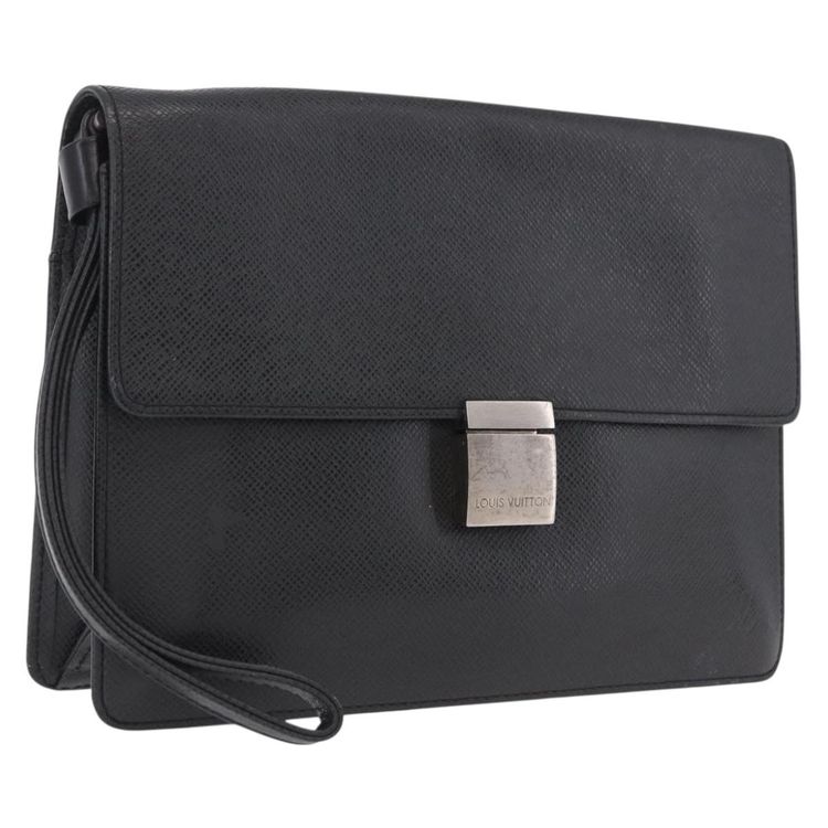 LOUIS VUITTON Taiga Selenga Clutch Bag Ardoise M30782 LV Auth 211057A - Jerrillo