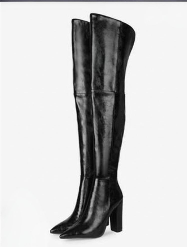 Black thigh high Boots- BNWT