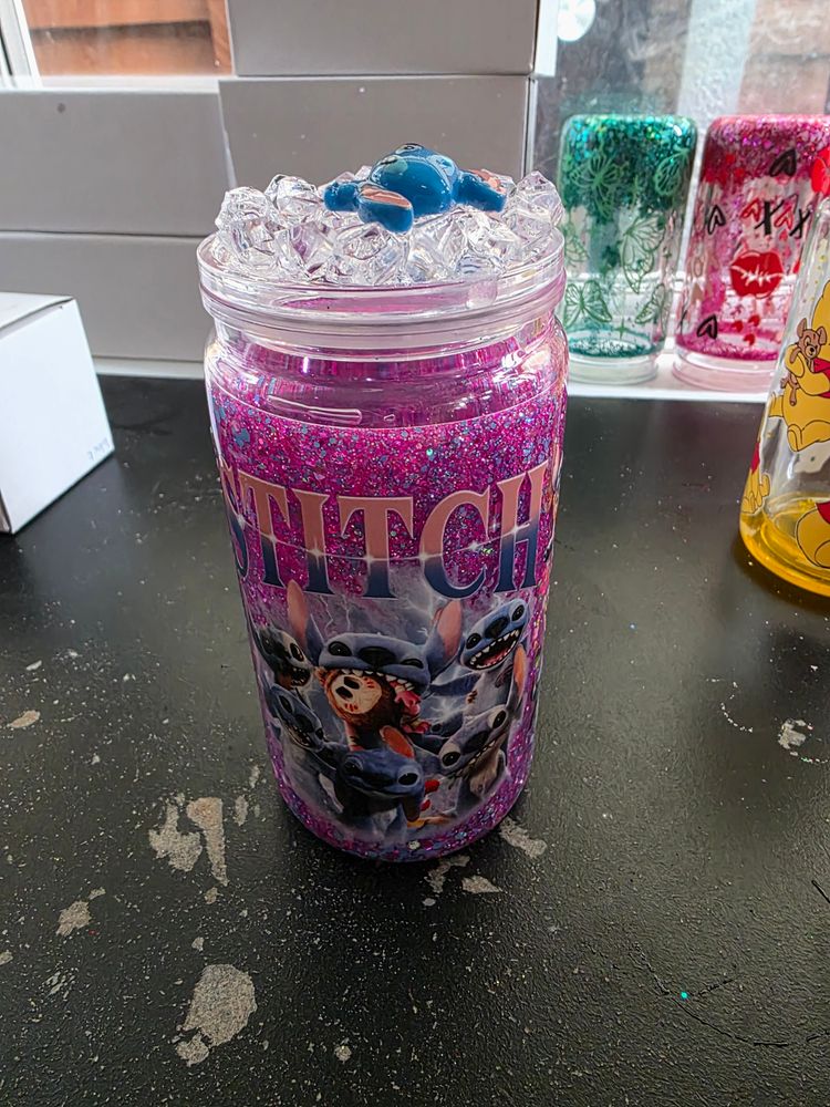 Other Stitch-Themed Glitter Tumbler Cup product image