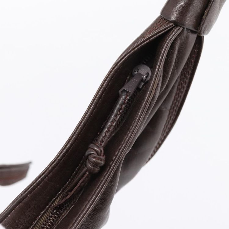 LOEWE Anagram Shoulder Bag Leather Brown Auth mr3113 - Jerrillo obraz 10