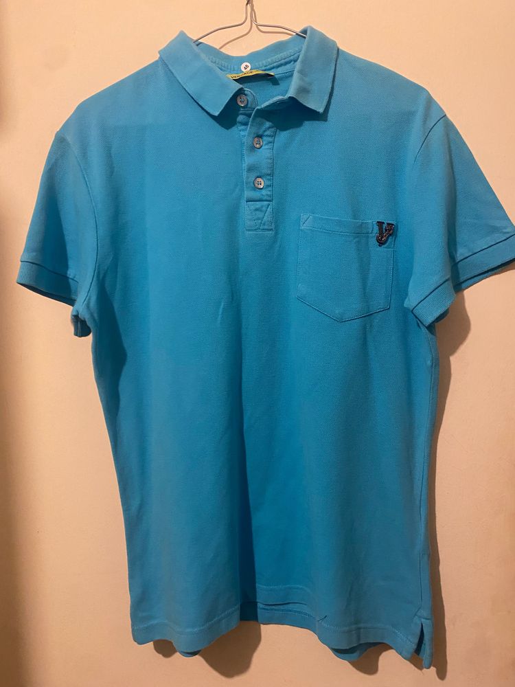 Versace blue polo shirt