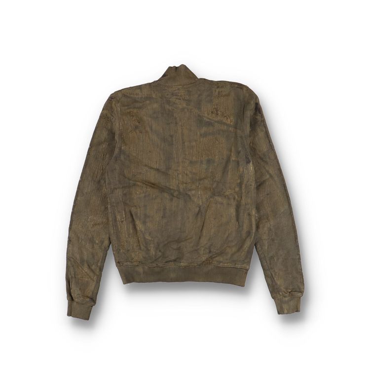 Diesel Green S-Nyce cracked Paint Effect Logo Track Jacket image 3