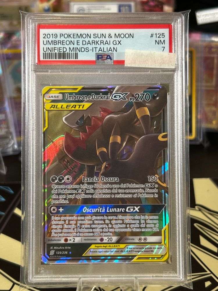 Umbreon e Darkrai GX 125/236 PSA 7