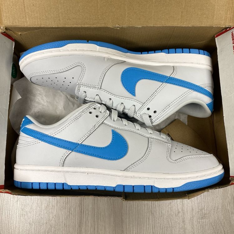 Immagine di Nike Dunk Low Retro Size UK 7.5 Pure Platinum Blue Lightning Men's DV0831-001 2