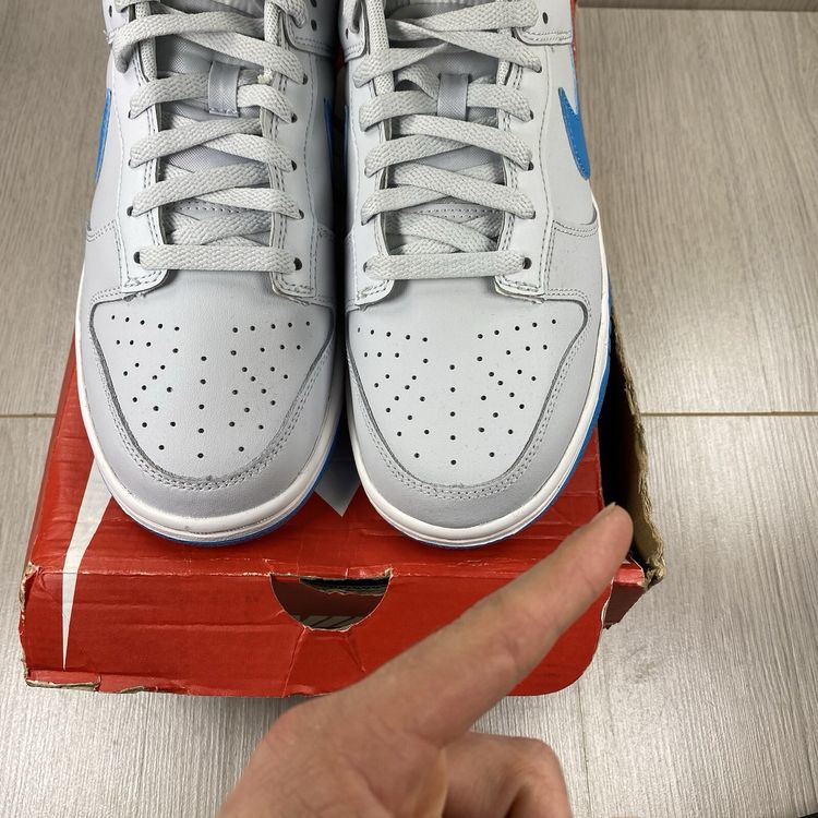 Immagine di Nike Dunk Low Retro Size UK 7.5 Pure Platinum Blue Lightning Men's DV0831-001 5