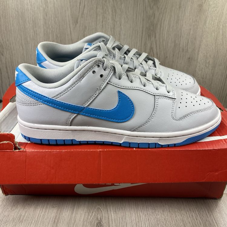 Immagine di Nike Dunk Low Retro Size UK 7.5 Pure Platinum Blue Lightning Men's DV0831-001 3