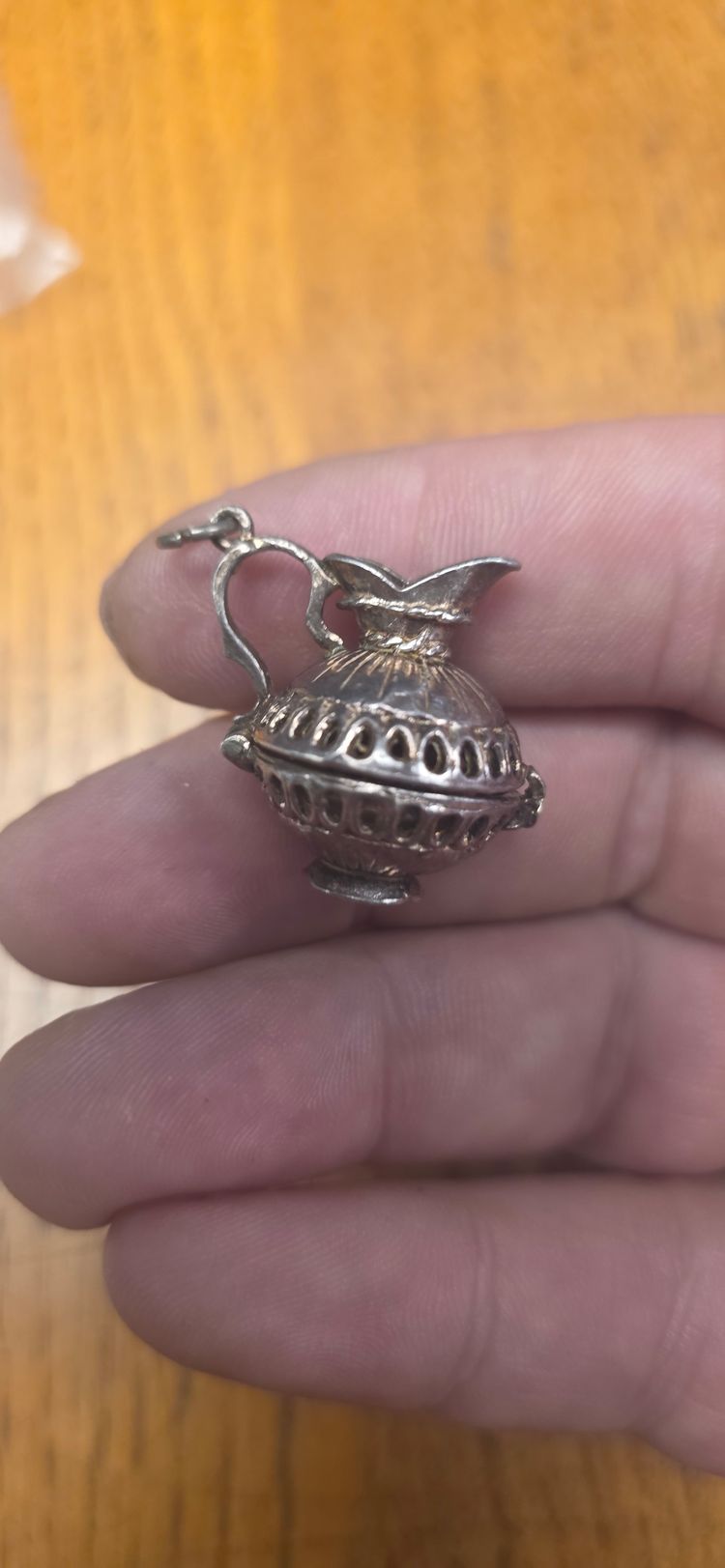 £30,  Silver Miniature Pitcher Charm £30 big and heavy  image 2