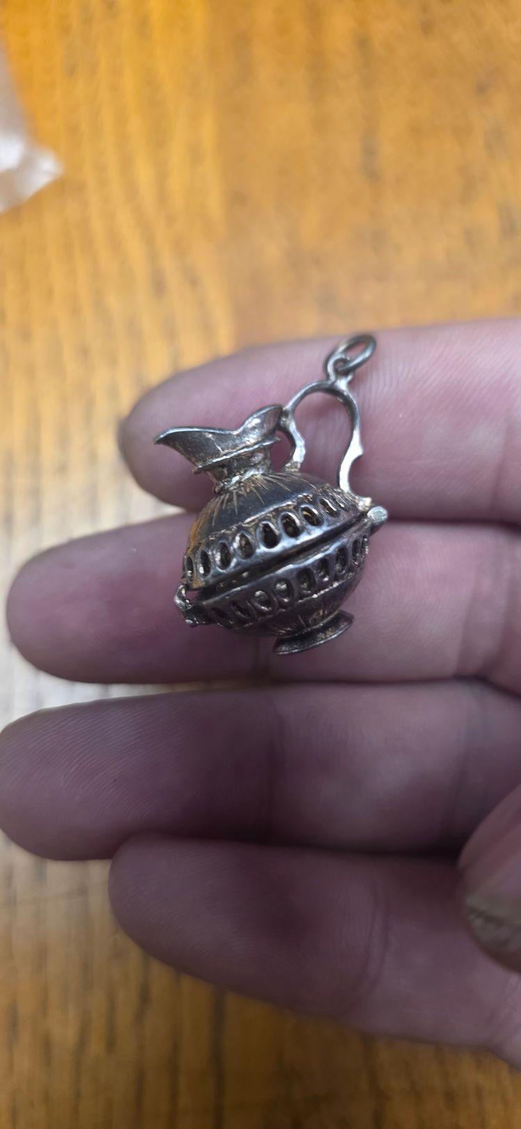 £30,  Silver Miniature Pitcher Charm £30 big and heavy  image 3