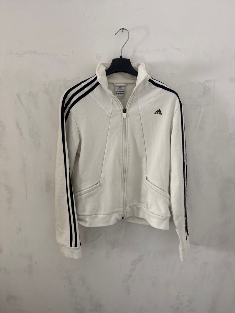 Adidas White Zip-Up Jacket