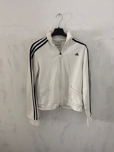Adidas White Zip-Up Jacket