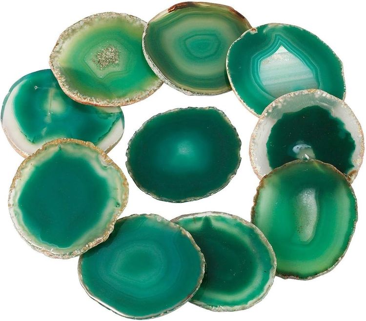 Green Agate Stone Coasters