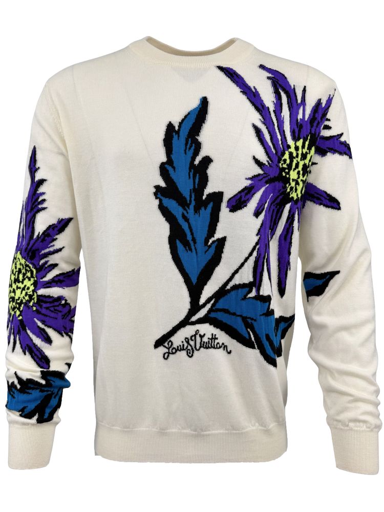 Louis Vuitton Thistle Intarsia Sweatshirt - Cream (710279184)