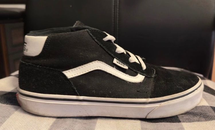 Vans Black And White Mid-Top Sneakers
