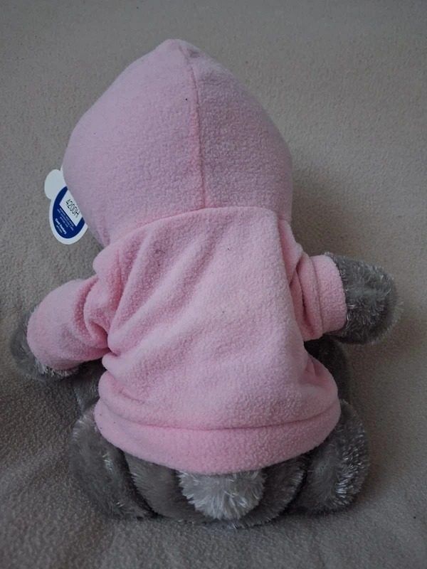 Plush Teddy Bear With Pink Hoodie image 3