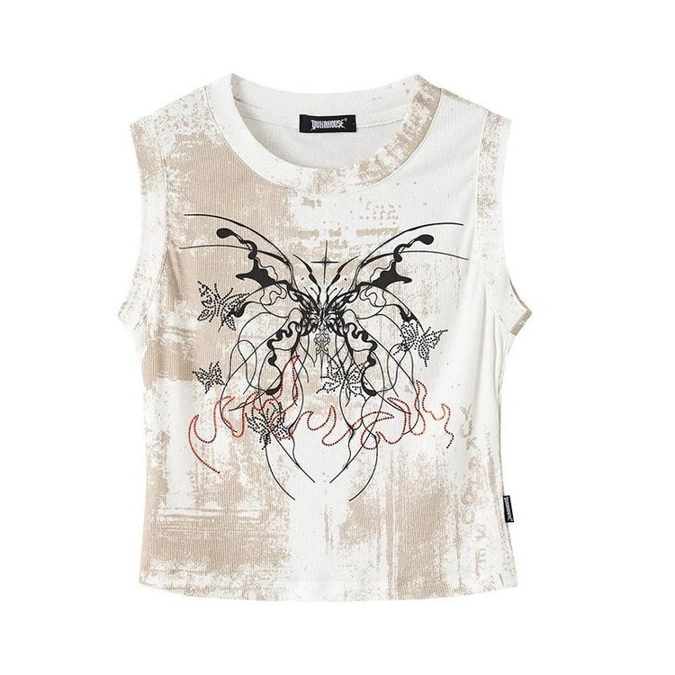 Yukahouse Sleeveless Graphic Crop Top image 1