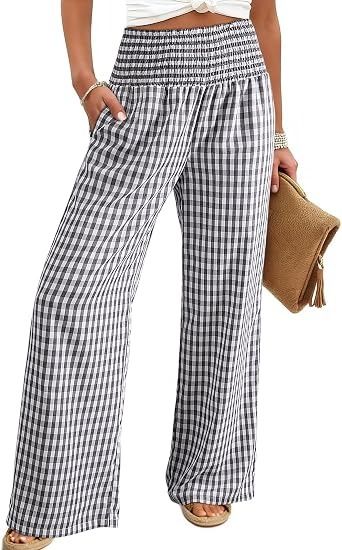 Other Gingham Check Wide-Leg Pants product image