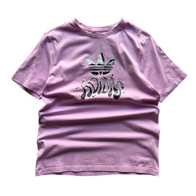 Adidas T-Shirt Big Logo Stampato Vintage Donna (S/M)