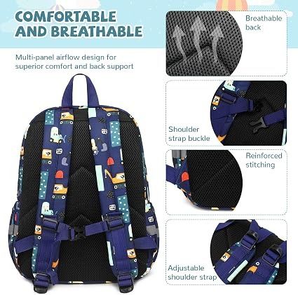 Children'S Backpack With Construction Vehicle Print image 5